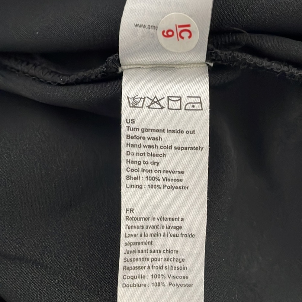 040:AMUSE SOCIETY striped black and white flare mini keyhole dress women small - Picture 9 of 9